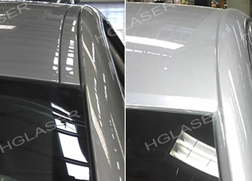 电阻点焊与激光钎焊在车顶盖应用的外观对比