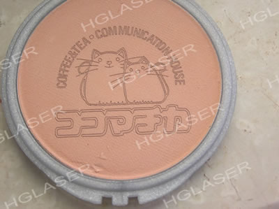 华工激光粉饼激光打标样品