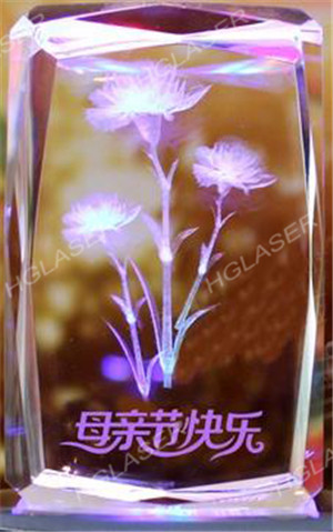 激光内雕的水晶饰品