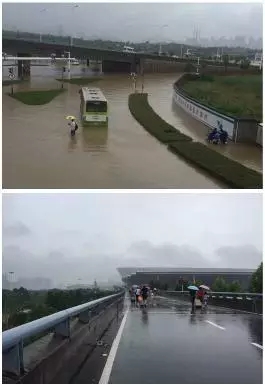 （图为暴雨当天，华工激光销售及服务人风雨无阻赶赴客户现场）