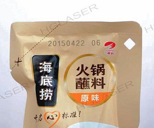 食品袋激光在线打标